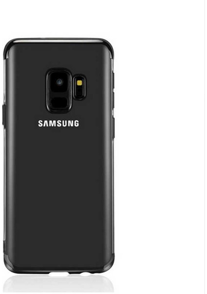 Cep Case Galaxy A6 2018 Kılıf Dört Köşe Lazer Kenarları Renkli Şeffaf Silikon Kılıf