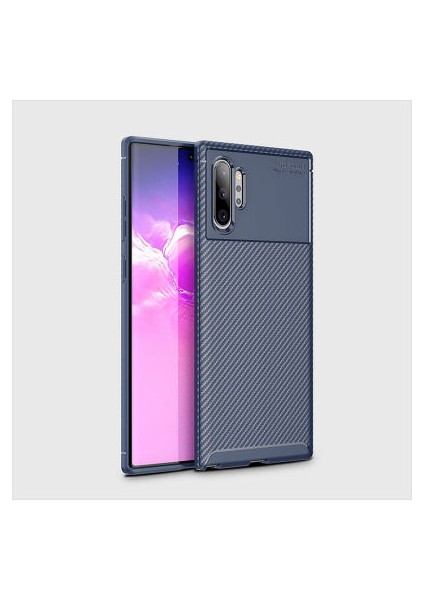 Samsung Galaxy Note 10 Plus Kılıf Ultra Slim Fit Karbon Tasarım Tam Kalıp+Nano Ekran Koruma