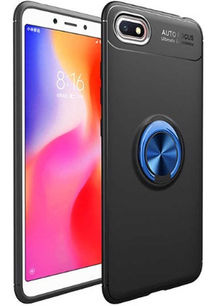 Huawei Y5 2018 Kılıf Yüzüklü Standlı Soft Parmak Izi Bırakmaz+Nano Ekran Koruma
