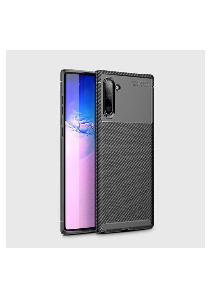 Samsung Galaxy Note 10 Kılıf Ultra Slim Fit Karbon Tasarım Tam Kalıp+Nano Ekran Koruma