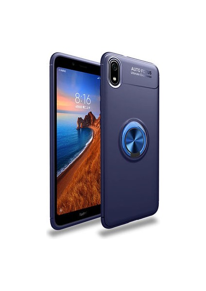 Xiaomi Redmi 7A Kılıf Yüzüklü Standlı Soft Parmak Izi Bırakmaz Kapak