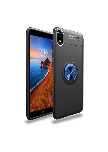 Xiaomi Redmi 7A Kılıf Yüzüklü Standlı Soft Parmak Izi Bırakmaz Kapak