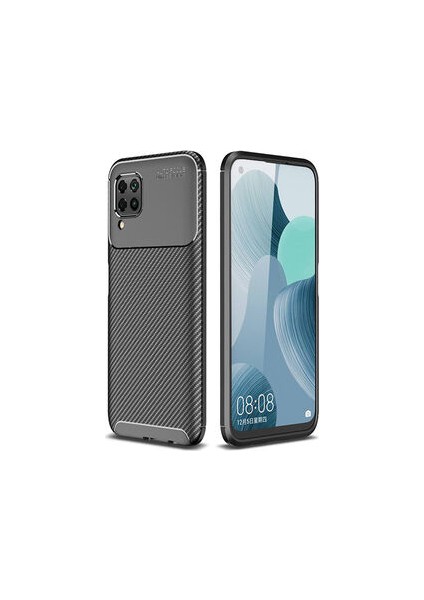 Huawei P40 Lite Kılıf Ultra Slim Fit Karbon Tasarım Tam Kalıp+Nano Ekran Koruma