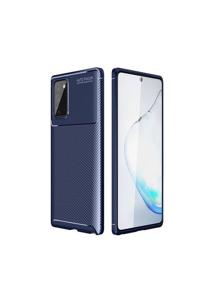 Samsung Galaxy Note 20 Kılıf Ultra Slim Fit Karbon Tasarım Tam Kalıp+Nano Ekran Koruma