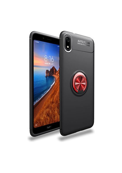 Xiaomi Redmi 7A Kılıf Yüzüklü Standlı Soft Parmak Izi Bırakmaz Kapak