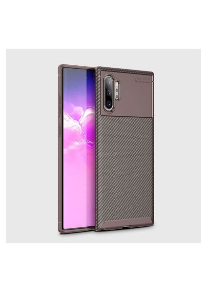 Samsung Galaxy Note 10 Plus Kılıf Ultra Slim Fit Karbon Tasarım Tam Kalıp