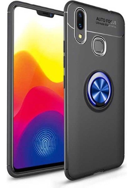 Huawei Y7 2019 Kılıf Yüzüklü Standlı Soft Parmak Izi Bırakmaz Kapak