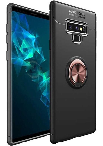Samsung Galaxy Note 9 Kılıf Yüzüklü Standlı Soft Parmak Izi Bırakmaz Kapak