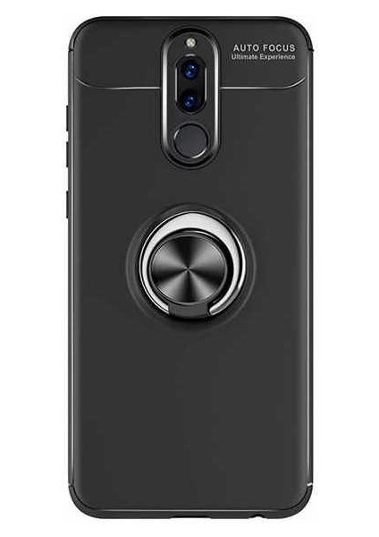 Huawei Mate 10 Lite Kılıf Yüzüklü Standlı Soft Parmak Izi Bırakmaz Kapak