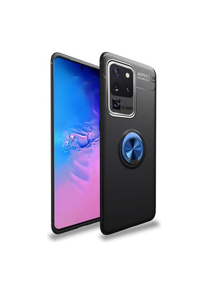Samsung Galaxy S20 Ultra Kılıf Yüzüklü Standlı Soft Parmak Izi Bırakmaz Kapak