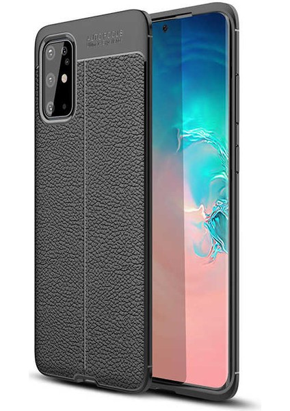 Galaxy S20 Plus Kılıf Deri Görünümlü Tam Koruma Orjinal Silikon