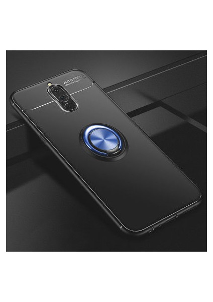 Huawei Mate 10 Lite Kılıf Yüzüklü Standlı Soft Parmak Izi Bırakmaz Kapak