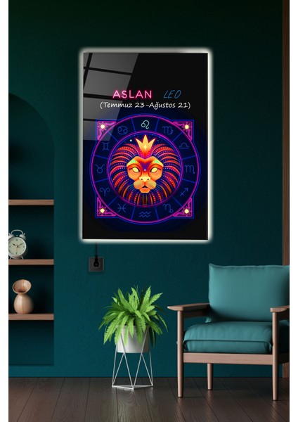 LED Aydınlatmalı Leo Cam Tablo Işıklı Cam Tablo
