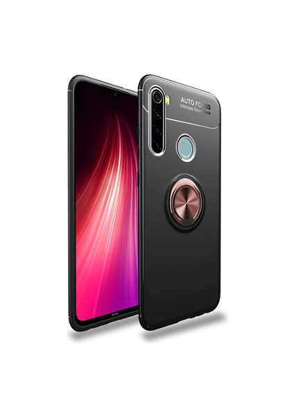 Xiaomi Redmi Note 8t Kılıf Yüzüklü Standlı Soft Parmak Izi Bırakmaz+Nano Ekran Koruma
