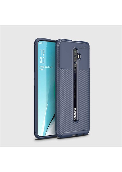 Oppo Reno 2 Kılıf Ultra Slim Fit Karbon Tasarım Tam Kalıp
