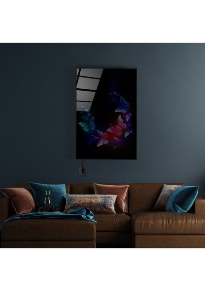 LED Aydınlatmalı Kelebekler Cam Tablo Işıklı Cam Tablo fiyatları