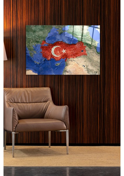 Türk Bayrağı Cam Tablo, Dekoratif Cam Tablo