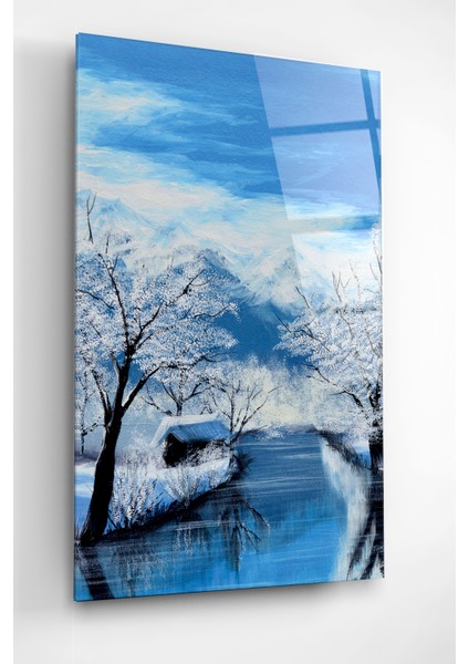 Kar Manzaralı Cam Tablo, Dekoratif Cam Tablo fiyatları