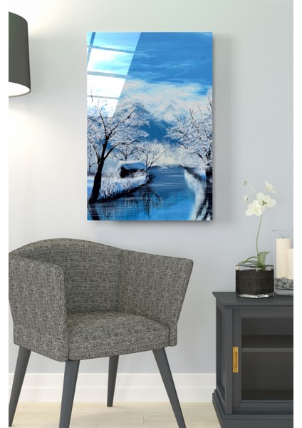Kar Manzaralı Cam Tablo, Dekoratif Cam Tablo modelleri