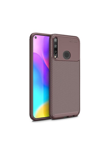 Huawei P40 Lite E Kılıf Ultra Slim Fit Karbon Tasarım Tam Kalıp