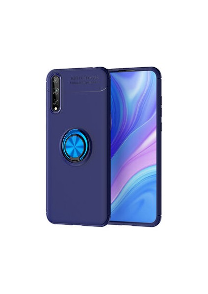 Huawei Y8P Kılıf Yüzüklü Standlı Soft Parmak Izi Bırakmaz+Nano Ekran Koruma