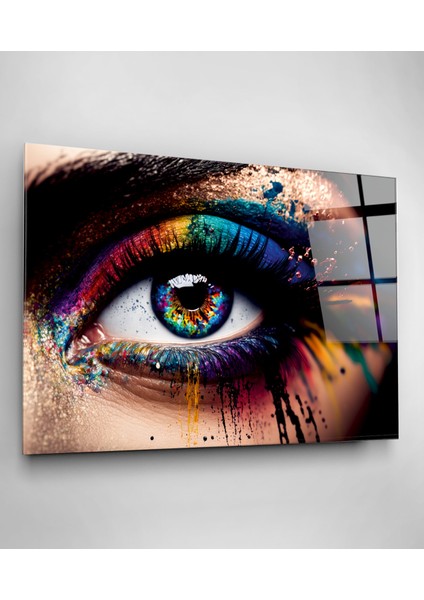 Renkli Göz Cam Tablo, Dekoratif Cam Tablo fiyatları
