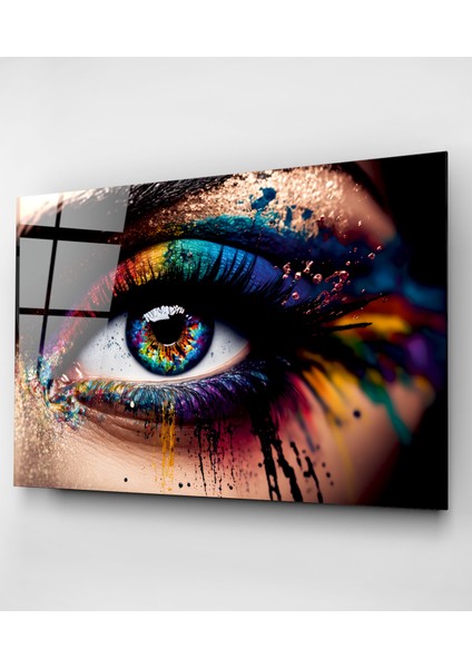 Renkli Göz Cam Tablo, Dekoratif Cam Tablo fırsatları