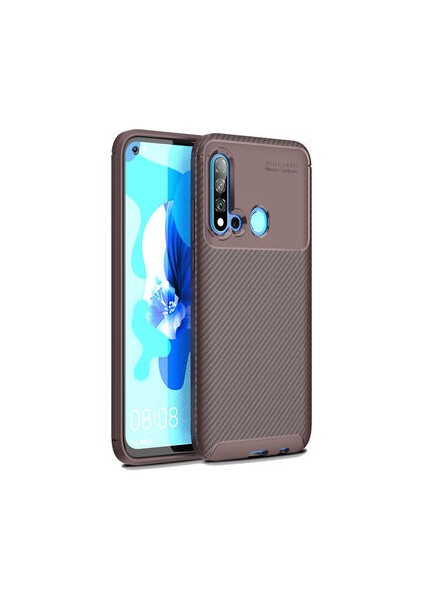 Huawei P20 Lite 2019 Kılıf Ultra Slim Fit Karbon Tasarım Tam Kalıp