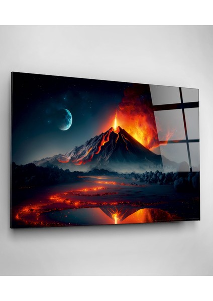 Yanardağ Patlaması Cam Tablo, Dekoratif Cam Tablo fiyatları