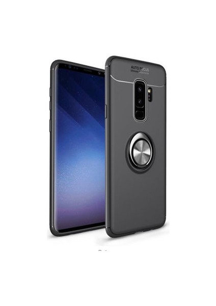 Samsung Galaxy S9 Plus Kılıf Yüzüklü Standlı Soft Parmak Izi Bırakmaz Kapak
