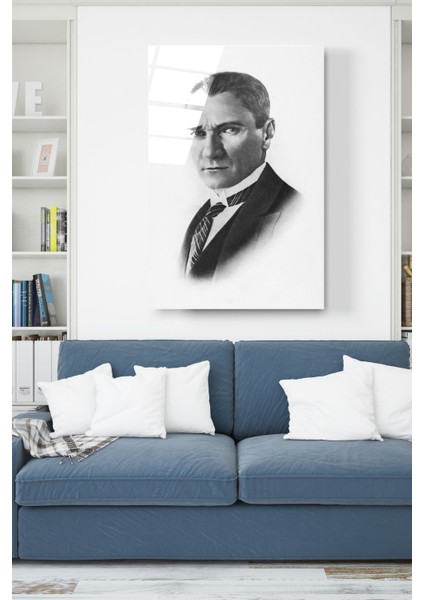 Atatürk Cam Tablo Dekoratif Cam Tablo