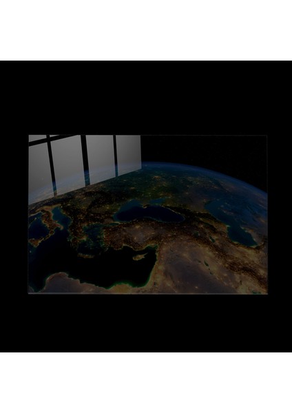 LED Aydınlatmalı Uzaydan Türkiye Cam Tablo, Işıklı Cam Tablo fırsatları
