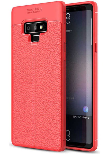 Galaxy Note 9 Kılıf Deri Görünümlü Tam Koruma Orjinal Silikon