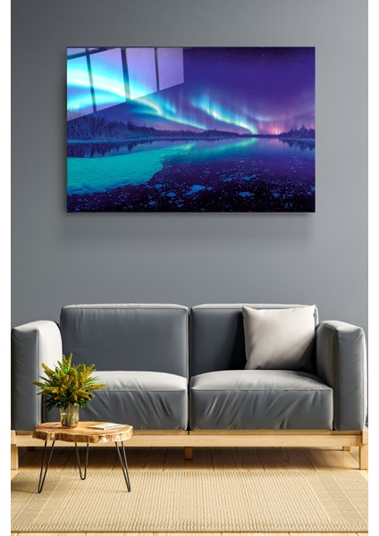 Neon Manzara Cam Tablo, Dekoratif Cam Tablo