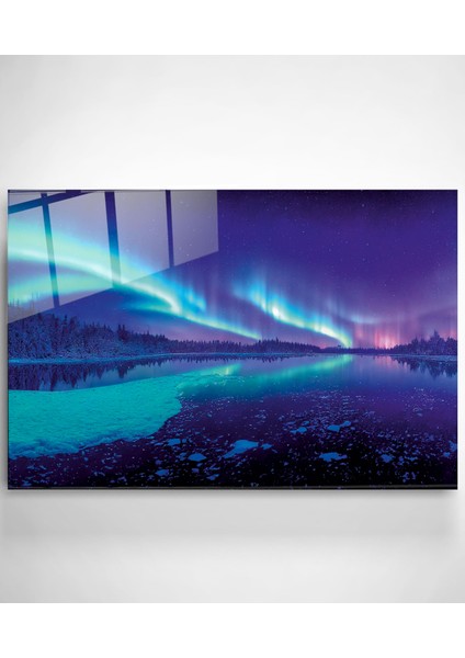 Neon Manzara Cam Tablo, Dekoratif Cam Tablo modelleri