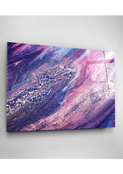 Purple And Pink Cam Tablo Dekoratif Cam Tablo