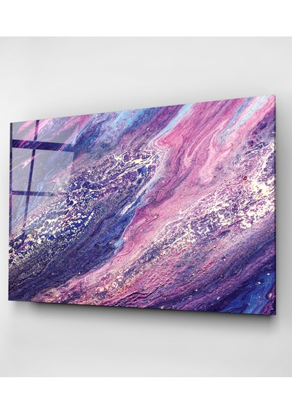 Purple And Pink Cam Tablo Dekoratif Cam Tablo