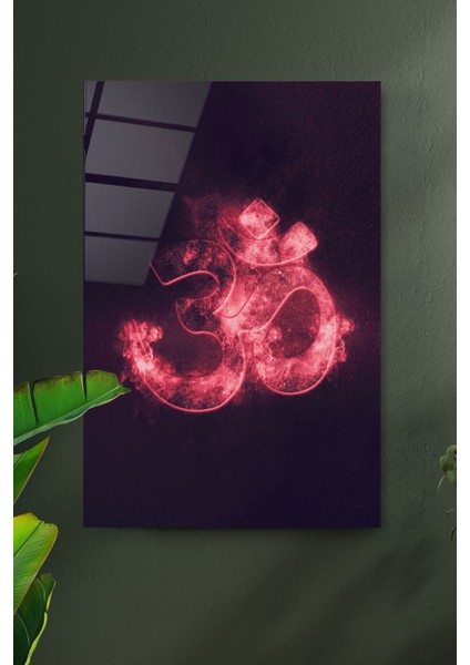 Digi-Glass Taş Çakra, Om (Sahasrara) Cam Tablo modelleri