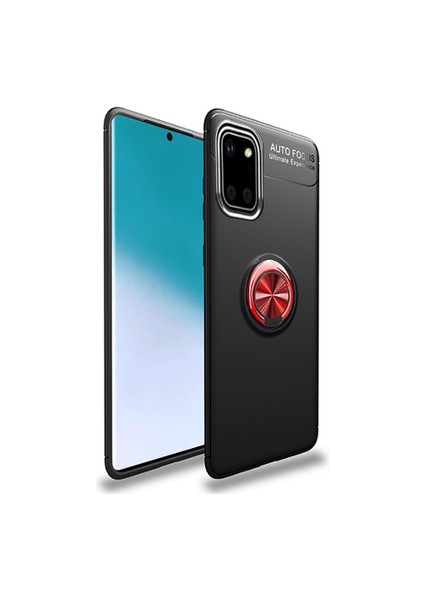 Samsung Galaxy A81 Note 10 Lite Kılıf Yüzüklü Standlı Soft Parmak Izi Bırakmaz Kapak