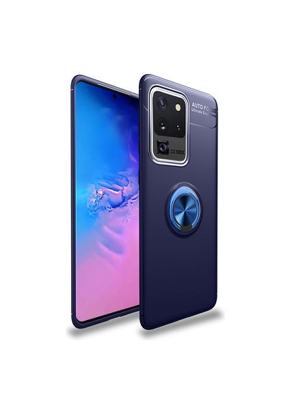Samsung Galaxy S20 Ultra Kılıf Yüzüklü Standlı Soft Parmak Izi Bırakmaz Kapak