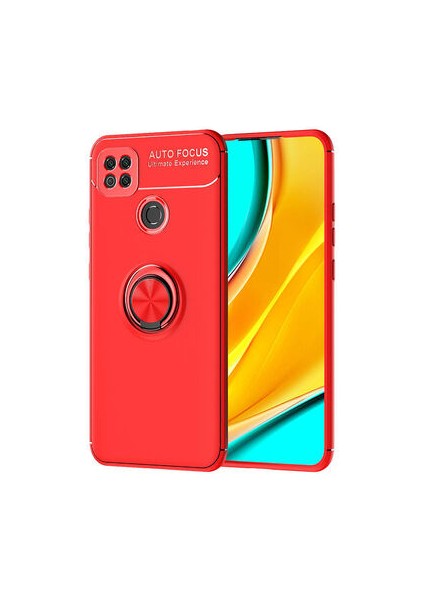 Xiaomi Redmi 9c Kılıf Yüzüklü Standlı Soft Parmak Izi Bırakmaz Kapak
