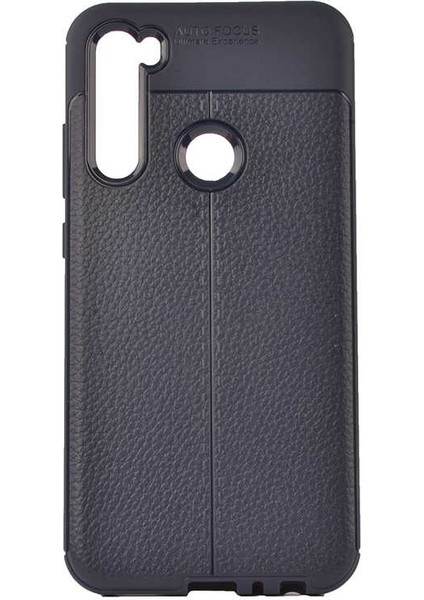 Xiaomi Redmi Note 8 Kılıf Deri Görünümlü Tam Koruma Orjinal Silikon