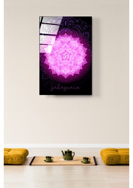 Digi-Glass Taş Çakra (Sahasrara) Cam Tablo modelleri