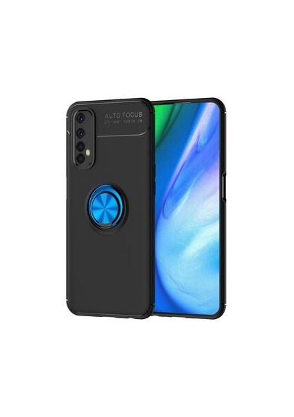 Realme 7 Kılıf Yüzüklü Standlı Soft Parmak Izi Bırakmaz Kapak