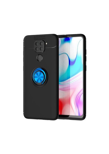 Xiaomi Redmi Note 9 Kılıf Yüzüklü Standlı Soft Parmak Izi Bırakmaz Kapak