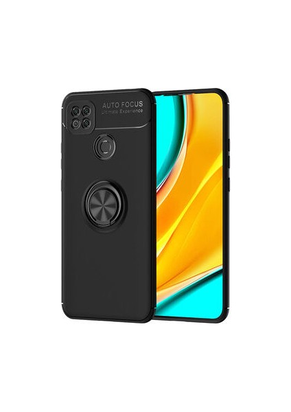 Xiaomi Redmi 9c Kılıf Yüzüklü Standlı Soft Parmak Izi Bırakmaz Kapak