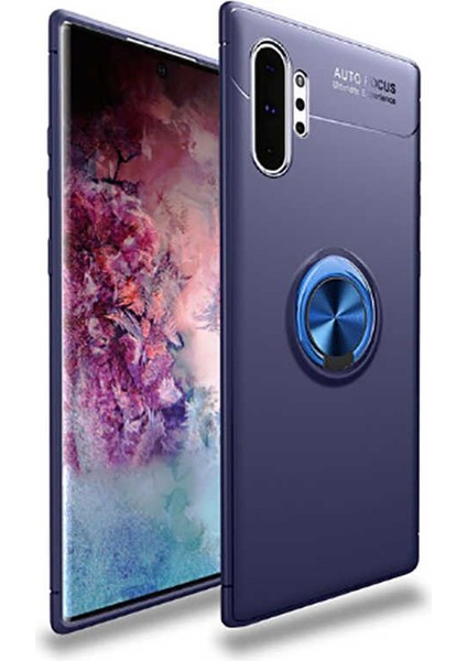 Samsung Galaxy Note 10 Plus Kılıf Yüzüklü Standlı Soft Parmak Izi Bırakmaz Kapak