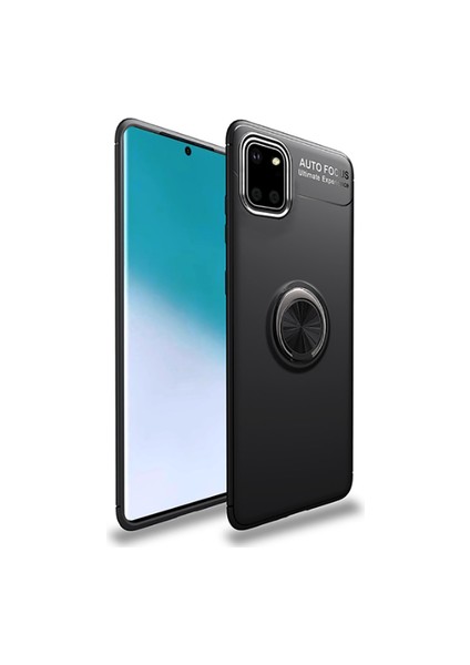 Samsung Galaxy A81 Note 10 Lite Kılıf Yüzüklü Standlı Soft Parmak Izi Bırakmaz Kapak