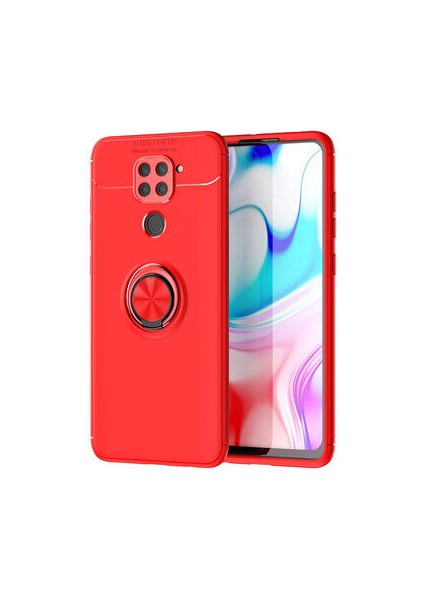 Xiaomi Redmi Note 9 Kılıf Yüzüklü Standlı Soft Parmak Izi Bırakmaz Kapak