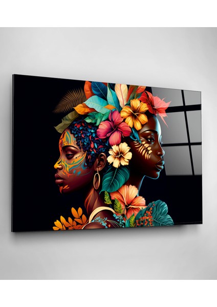 Afrikalı Kadınlar Cam Tablo, Dekoratif Cam Tablo fiyatları